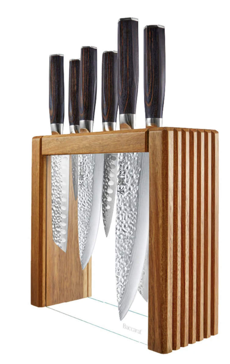 Baccarat Damashiro 7 Piece Knife Block